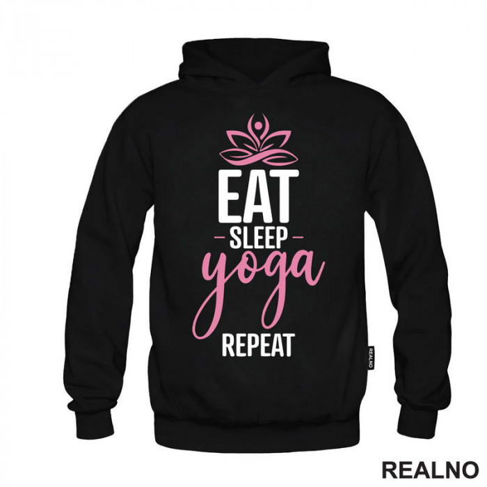 Eat, Sleep, Yoga, Repeat - Roze - Yoga - Duks