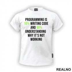 Programming And Writting Code - Geek - Majica