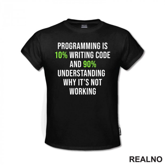 Programming And Writting Code - Geek - Majica