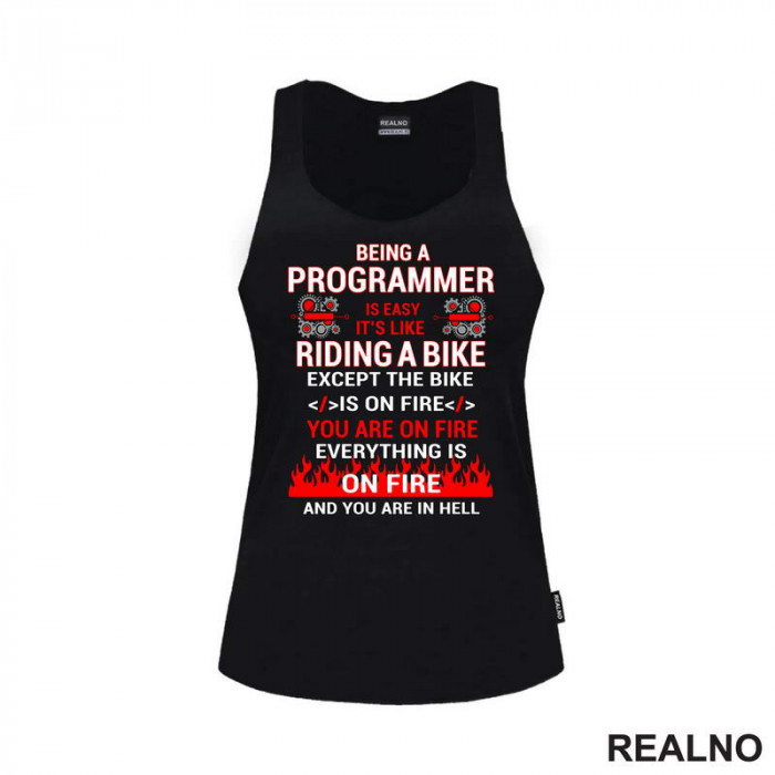 Programming Is Like Riding A Bike - Geek - Majica