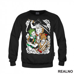 Luffy, Zoro And Sanji - Lines - One Piece - Duks