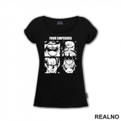 Four Emperors - White Outlines - One Piece - Majica