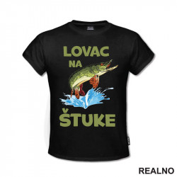 OUTLET - Crna muška majica veličine 2XL - Pecanje