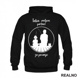 OUTLET - Crni duks sa kapuljačom muški model veličine XS - Pecanje OUTLET - Crni duks sa kapuljačom muški model veličine XS - Pecanje