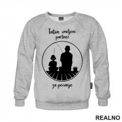 OUTLET - Sivi duks bez kapuljače muški model veličine M - Pecanje