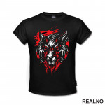 Crvene Mrlje Oko Vuka - Wolf - Životinje - Majica