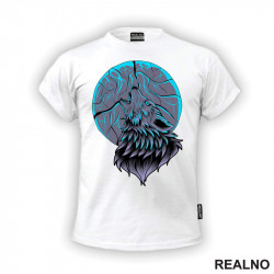 Plava Lava I Vuk Koji Zavija - Wolf - Životinje - Majica