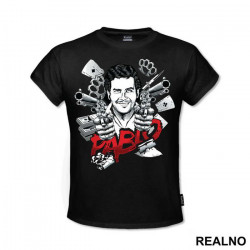 OUTLET - Crna muška majica veličine 2XL - Narcos