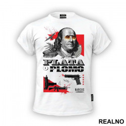 OUTLET - Bela muška majica veličine M - Narcos