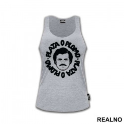 Plata O Plomo Pablo Escobar Head Illustration - Narcos - Majica