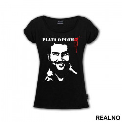 Pablo Escobar Portrait Plata O Plomo - Narcos - Majica