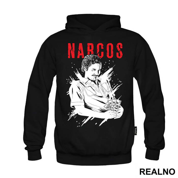Pablo Escobar Holding Money Bulls - Narcos - Duks