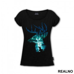 Stag Patronus Head Double Exposure - Harry Potter - Majica
