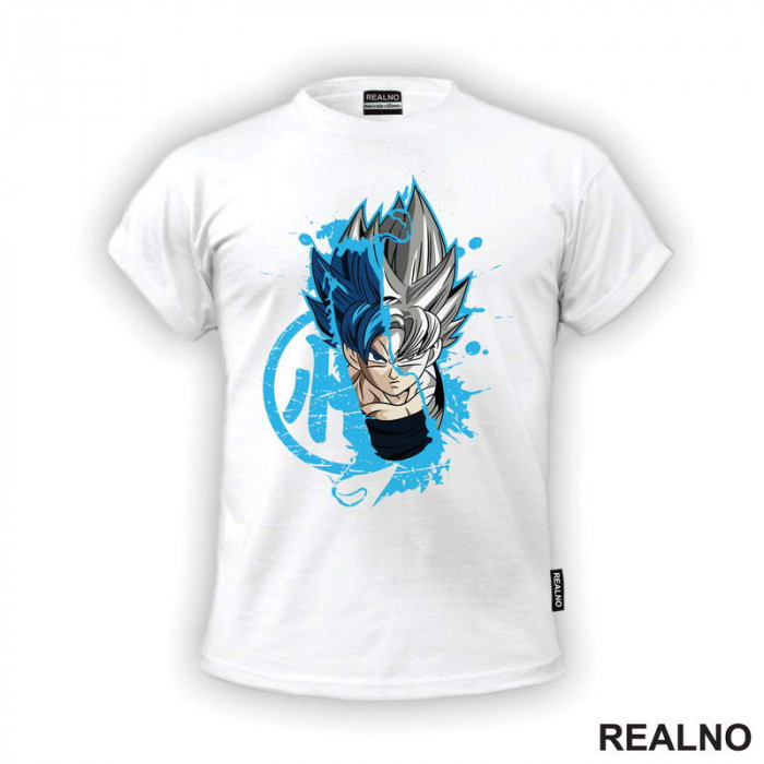 Half Face - Goku - Dragon Ball - Majica Half Face - Goku - Dragon Ball - Majica