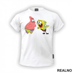 Raduju se - Patrik - Sundjer Bob - Sponge Bob - Crtani Filmovi - Majica