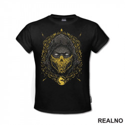 Scorpion - Dots - Head - Mortal Kombat - Majica Scorpion - Dots - Head - Mortal Kombat - Majica
