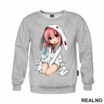 Cute Anime Girl With Rabbits - Anime - Duks