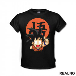 Kid Goku Flying and Smiling - Dragon Ball - Majica