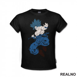 Flying Attack - Blue - Goku - Dragon Ball - Majica
