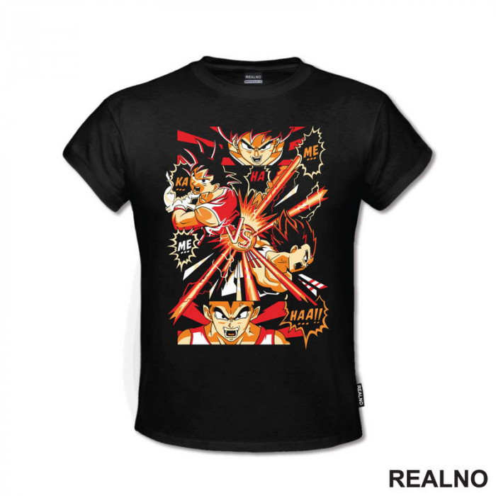 Kamehameha - Red And Orange - Goku - Dragon Ball - Majica Kamehameha - Red And Orange - Goku - Dragon Ball - Majica