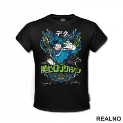 Deku - Blue And Green Lines - My Hero Academia - Majica