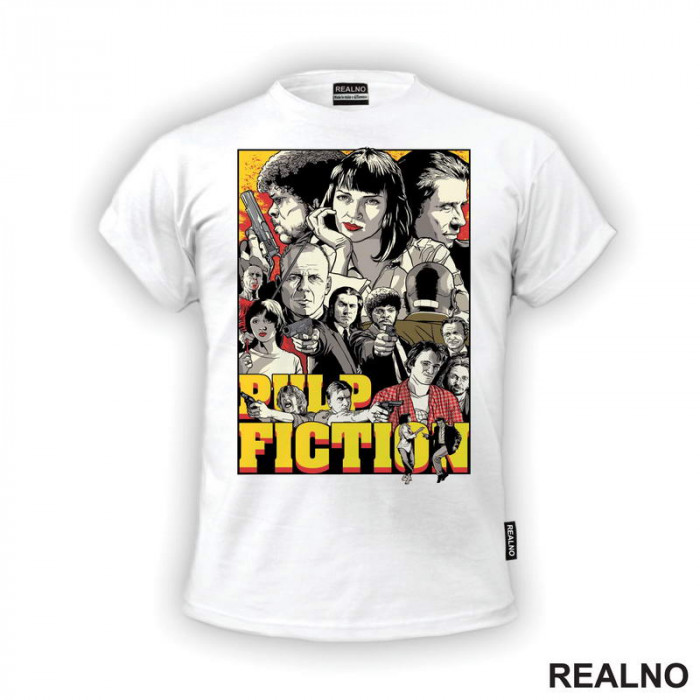 Drawing - Yellow - Pulp Fiction - Majica