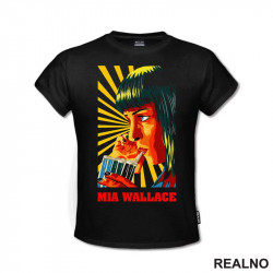 Mia Wallace Drinking Milkshake - Pulp Fiction - Majica Mia Wallace Drinking Milkshake - Pulp Fiction - Majica