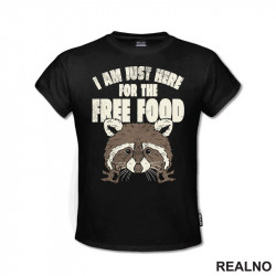 I Am Just Here For The Free Food - Brown - Hrana - Majica