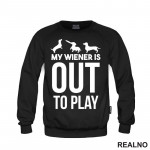 My Wiener Is Out To Play - Jazavičar - Pas - Dog - Duks