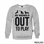 My Wiener Is Out To Play - Jazavičar - Pas - Dog - Duks