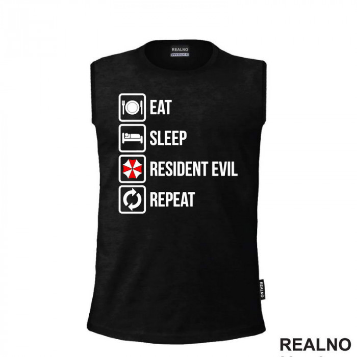 Eat, Sleep, Repeat - Resident Evil - Majica