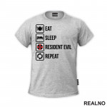 Eat, Sleep, Repeat - Resident Evil - Majica