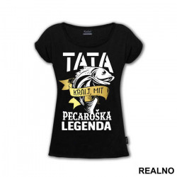 Tata Kralj Mit Pecaroška Legenda - Pecanje - Fishing - Majica