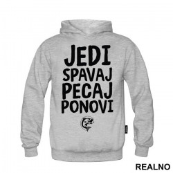 Jedi Spavaj Pecaj Ponovi Mala Riba - Pecanje - Fishing - Duks
