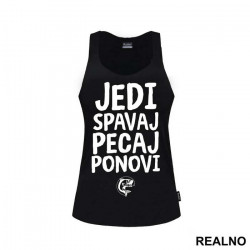 Jedi Spavaj Pecaj Ponovi Mala Riba - Pecanje - Fishing - Majica