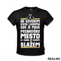 Ne Govorim Uvek Ljudima Gde Je Moje Pecaroško Mesto A I Kada Im Kažem Lažem - Pecanje - Fishing - Majica