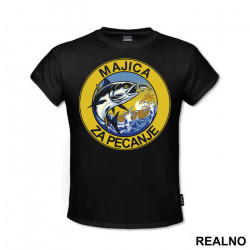 OUTLET - Crna dečija majica veličine 12 - Pecanje