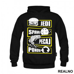 Jedi Spavaj Pecaj Ponovi - Pecanje - Fishing - Duks