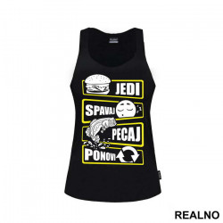 Jedi Spavaj Pecaj Ponovi - Pecanje - Fishing - Majica