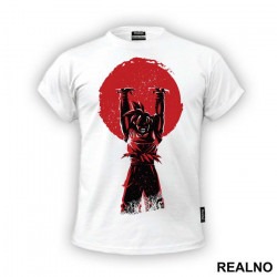 Hands Up Red Moon - Goku - Dragon Ball - Majica