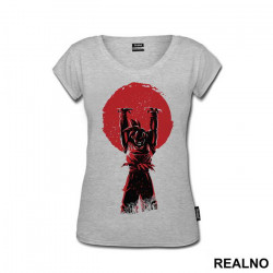 Hands Up Red Moon - Goku - Dragon Ball - Majica