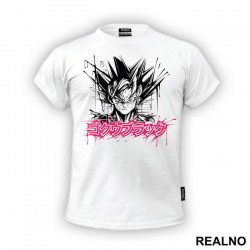 Goku Black Pink Text - Dragon Ball - Majica