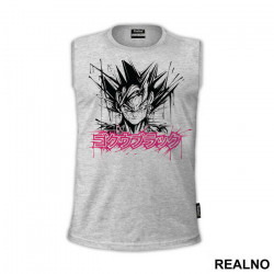 Goku Black Pink Text - Dragon Ball - Majica