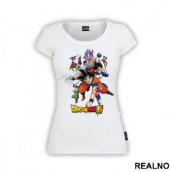 OUTLET - Bela ženska majica veličine M - Goku OUTLET - Bela ženska majica veličine M - Goku