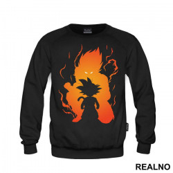 Orange And Yellow Silhouette - Goku - Dragon Ball - Duks Orange And Yellow Silhouette - Goku - Dragon Ball - Duks