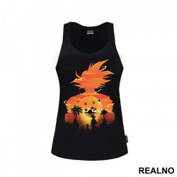 Sunset Double Exposure - Goku - Dragon Ball - Majica