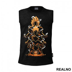 OUTLET - Crna bez rukava muška majica veličine L - Goku