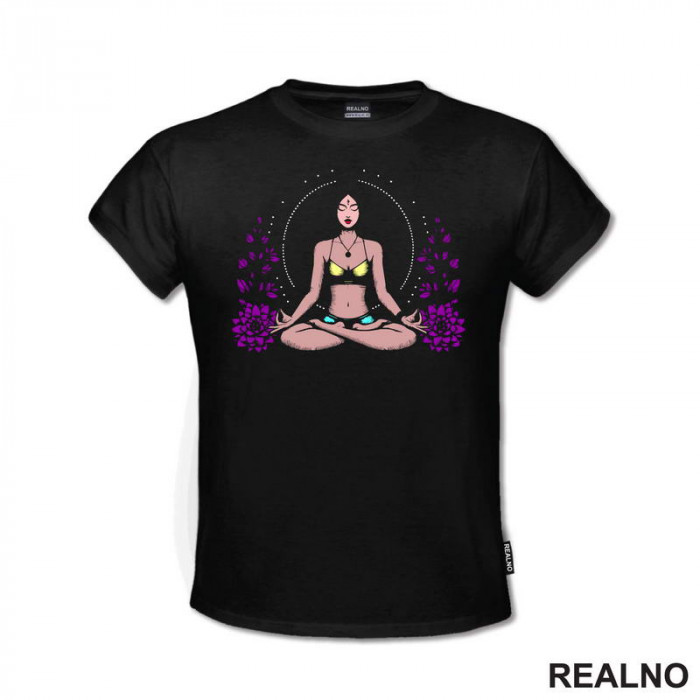 Girl Meditating - Yoga - Majica