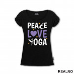 Peace, Love And - Yoga - Majica