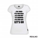 Let's Go - Motivation - Quotes - Majica Let's Go - Motivation - Quotes - Majica